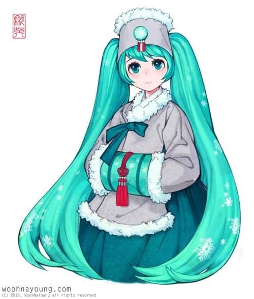 古典萌娘《韩服初音》想不到韩服与双马尾也能这么萌 古典萌娘《韩服初音》想不到韩服与双马尾也能这么萌