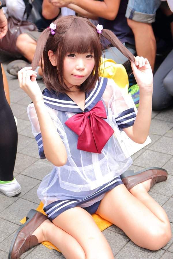 萌萌Coser朔也《透明水手服 透明围裙》夏天到了可以清凉一下❤ 萌萌Coser朔也《透明水手服 透明围裙》夏天到了可以清凉一下❤