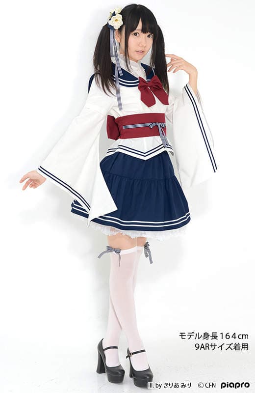 初音未来妄想商品《和服风水手服》一般的水手服不够看~还要结合点巫女风格才够萌 初音未来妄想商品《和服风水手服》一般的水手服不够看~还要结合点巫女风格才够萌