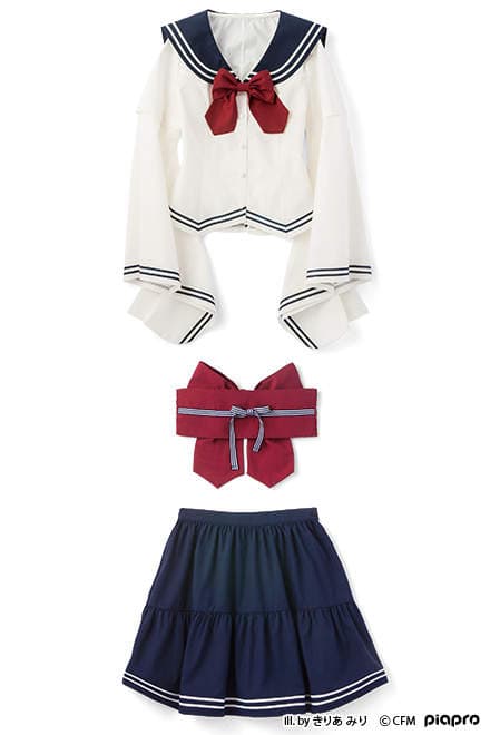 初音未来妄想商品《和服风水手服》一般的水手服不够看~还要结合点巫女风格才够萌 初音未来妄想商品《和服风水手服》一般的水手服不够看~还要结合点巫女风格才够萌